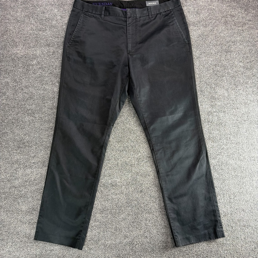 Bonobos Weekday Warrior Slim Fit Dress Pants Black 35x30 Tuesday Chinos Office